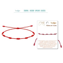 Pulsera 7 Nudos Roja (P12)